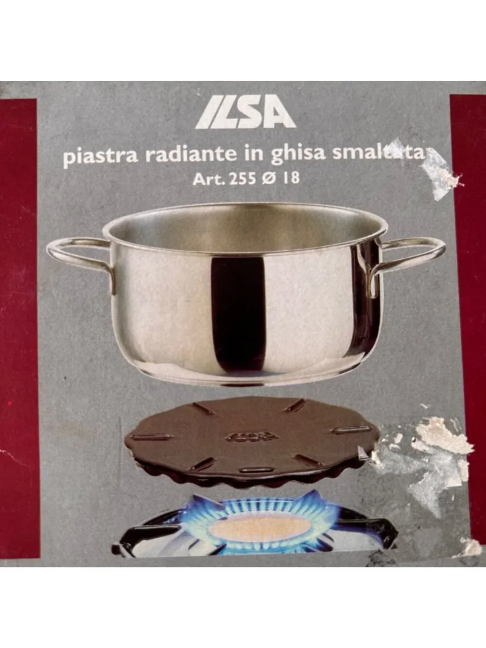 ILSA Cast Iron Enamel Heat Diffuser Plate Flame Simmer Plate Italy Cooking Tool